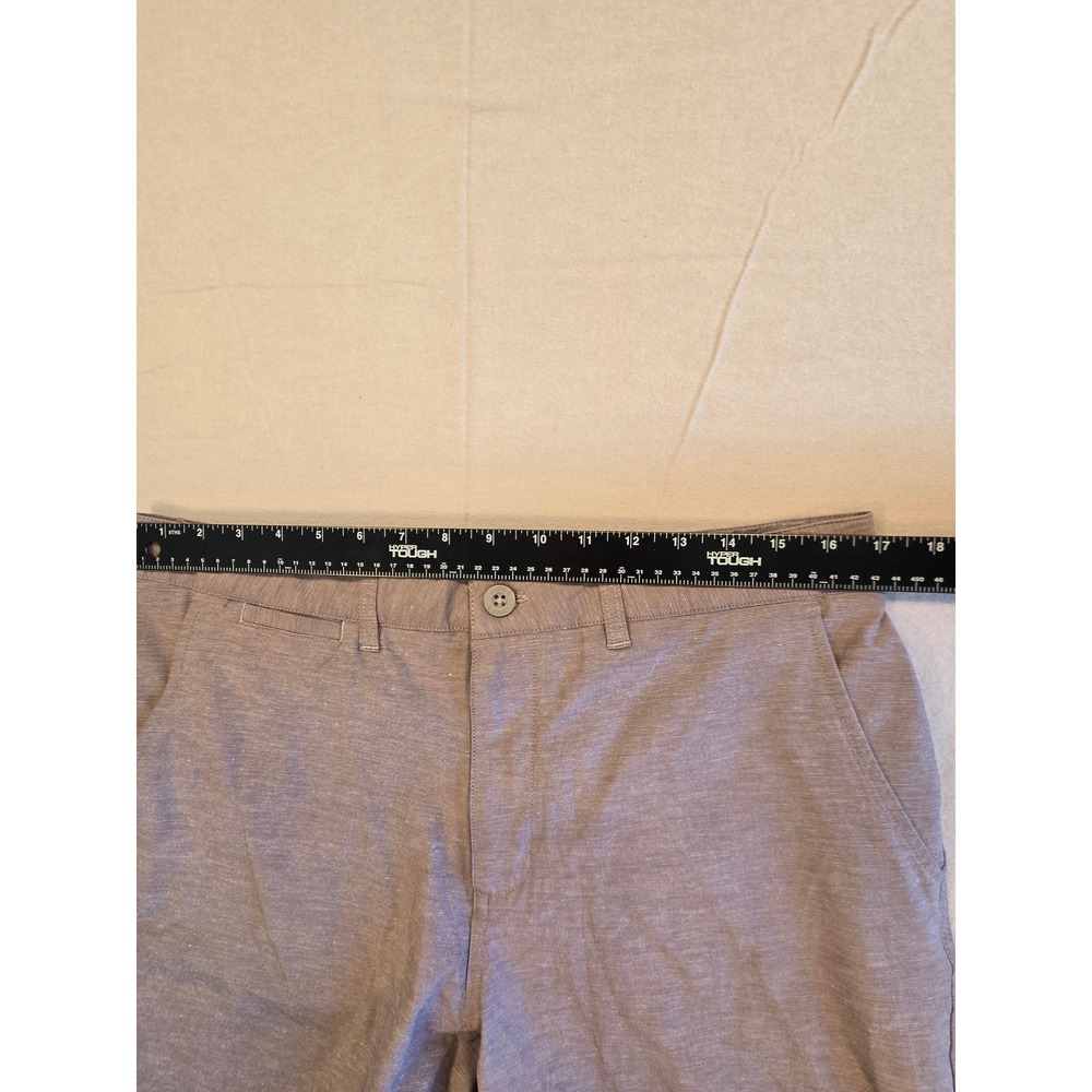 Johnnie O Mens Hybrid Walk Shorts Tan‎ Heathered Quick Dry Flat Front Size 34 - Picture 8 of 9
